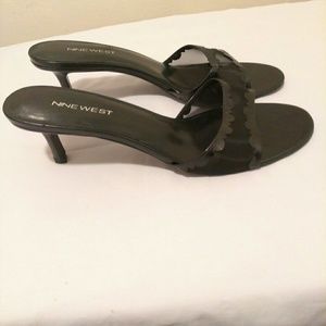 Nine West Black Heel Sandals Sz 11
